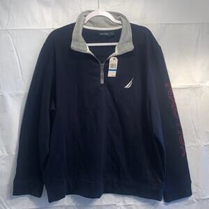 Nautica Navy Quarter Zip Pullover Men's Size XL
